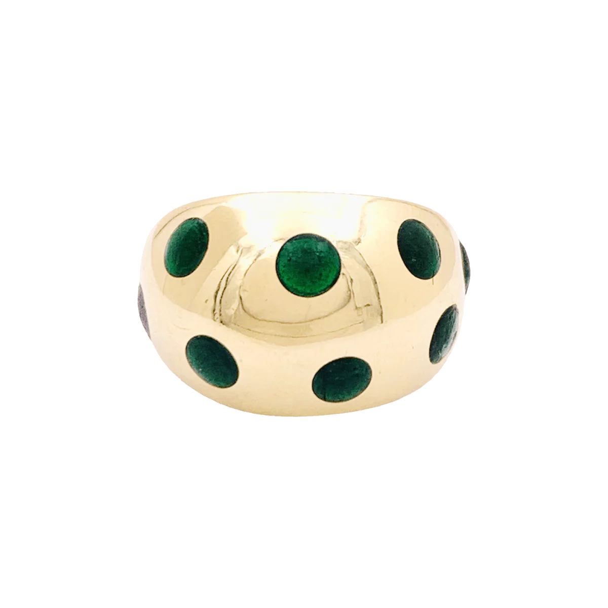 Bague Dôme VAN CLEEF & ARPELS en or jaune et laque