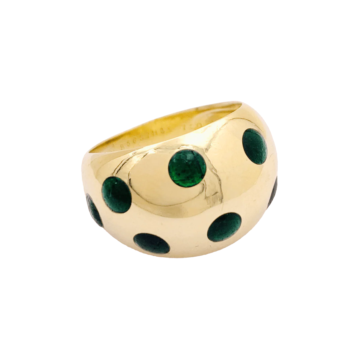 Bague Dôme VAN CLEEF & ARPELS en or jaune et laque - Image 6