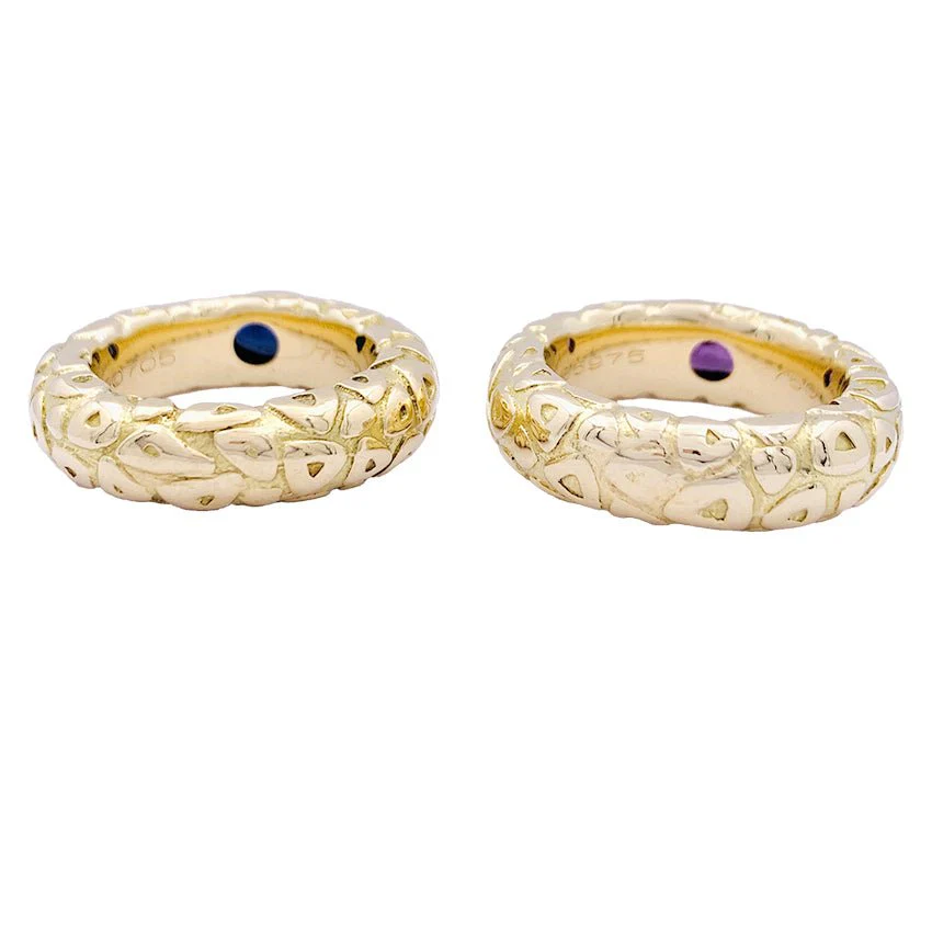 Bagues Chaumet ,"Carrosse", or jaune, saphirs de couleurs. - Image 2