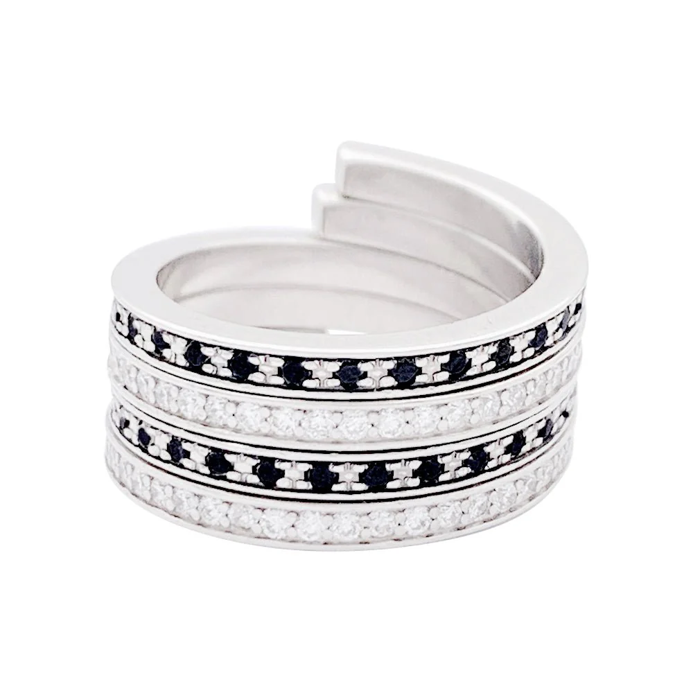 Bagues DINH VAN "Spirale" en or blanc et diamant - Image 3
