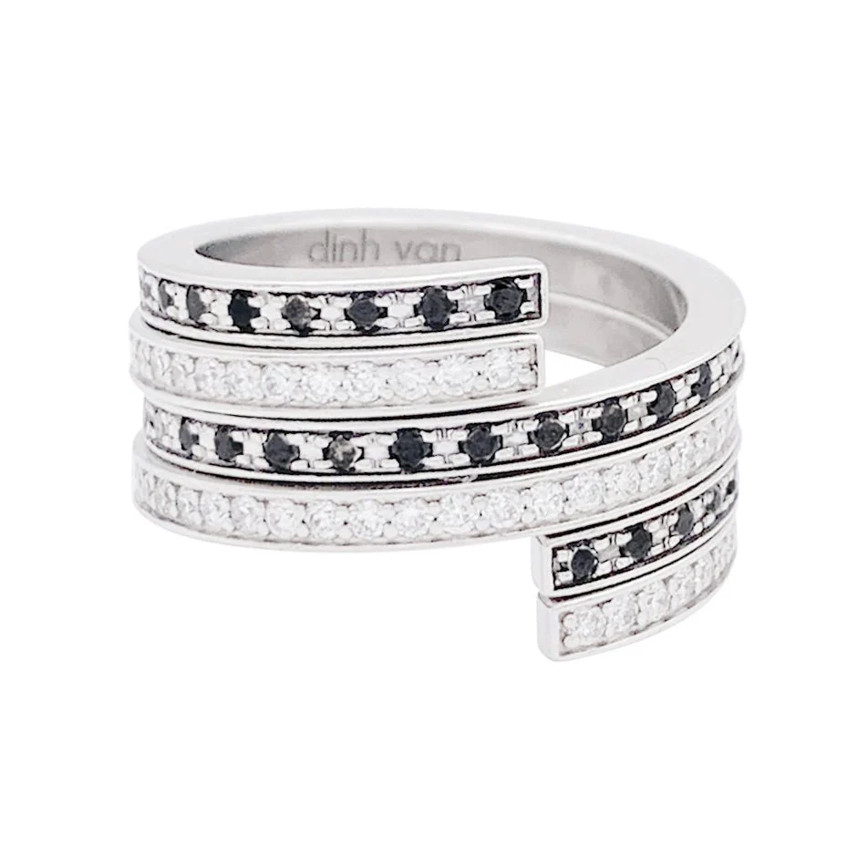 Bagues DINH VAN "Spirale" en or blanc et diamant - Image 7