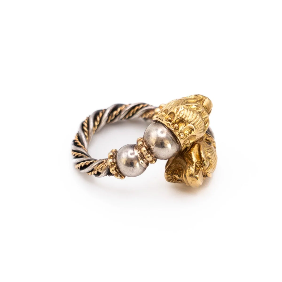 Bague ZOLOTAS Lions en or jaune et argent - Image 3