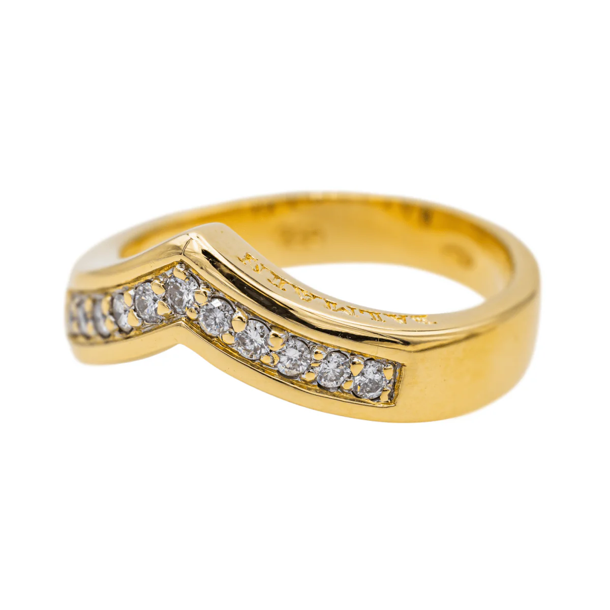Bague BALMAIN en or jaune et diamants - Image 3