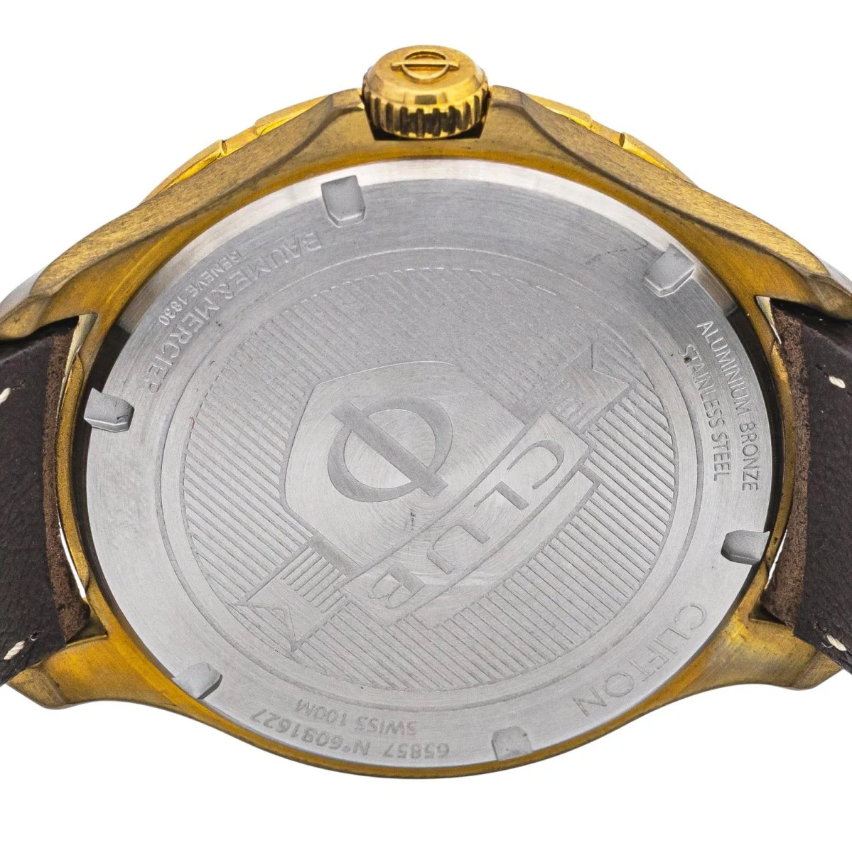 Montre BAUME & MERCIER "Clifton Club" en bronze et cuir - Image 6