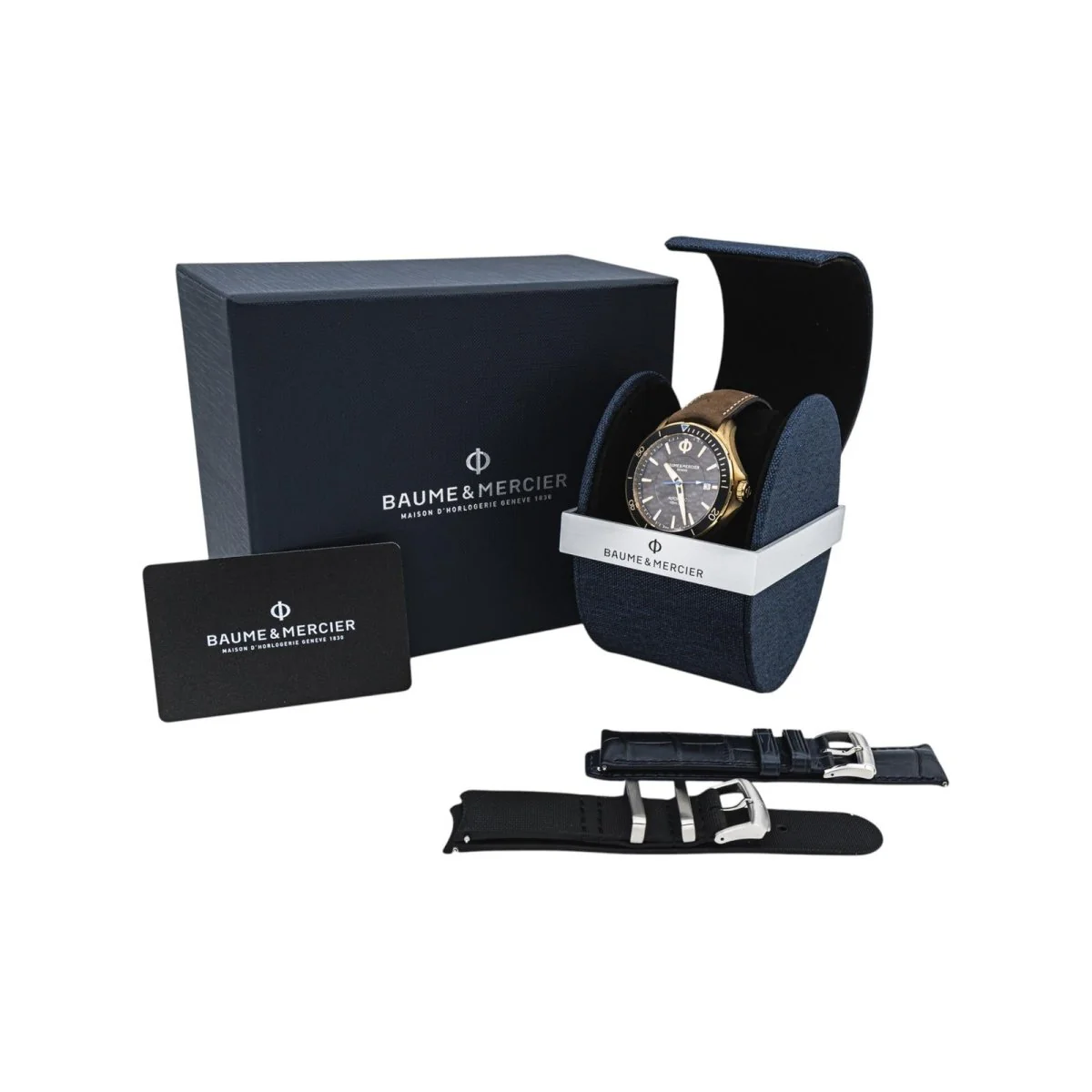 Montre BAUME & MERCIER "Clifton Club" en bronze et cuir - Image 9