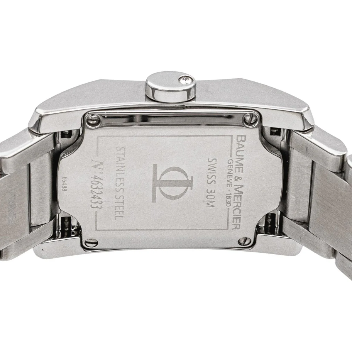 Montre BAUME & MERCIER "Hampton" en acier, nacre et diamants - Image 6