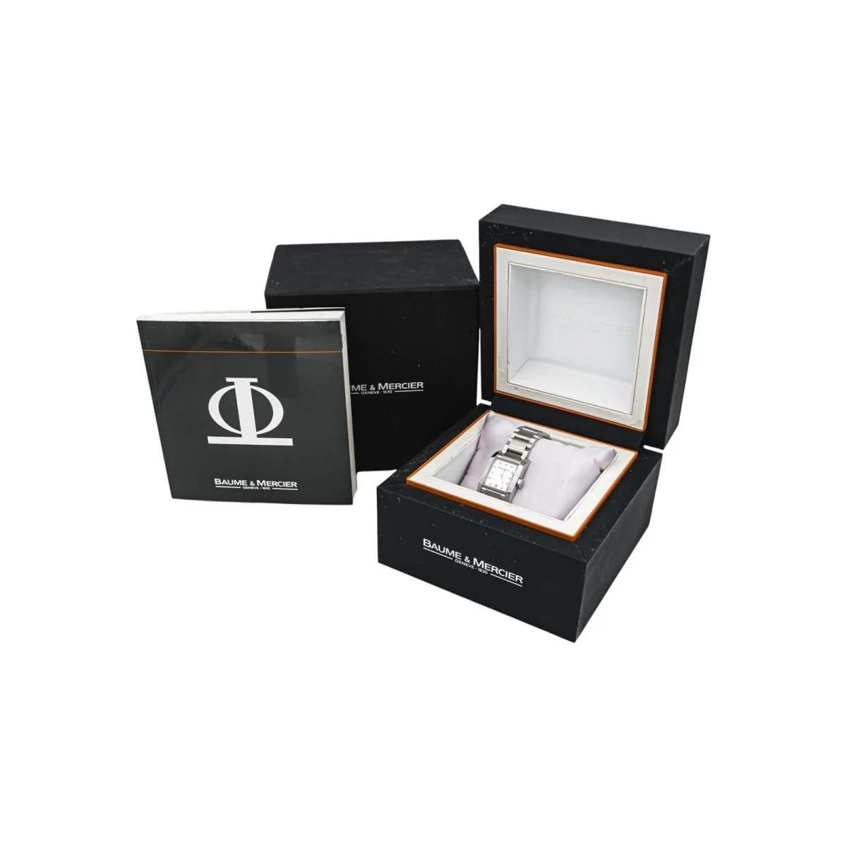 Montre BAUME & MERCIER "Hampton" en acier, nacre et diamants - Image 8