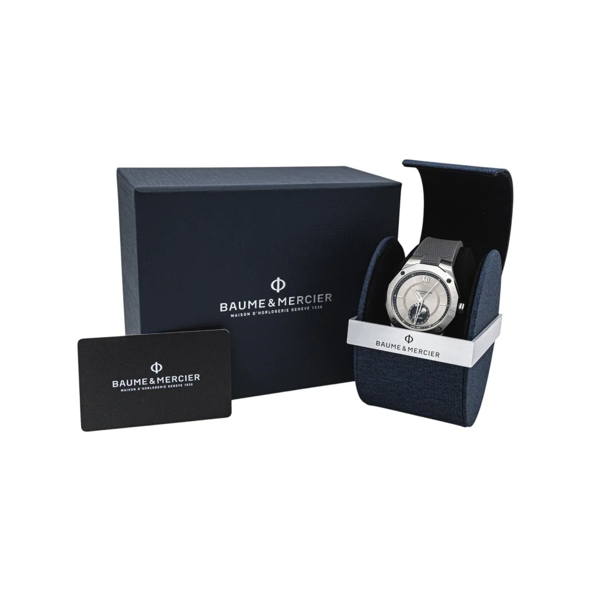 Montre BAUME & MERCIER "Riviera" en acier et caoutchouc - Image 9