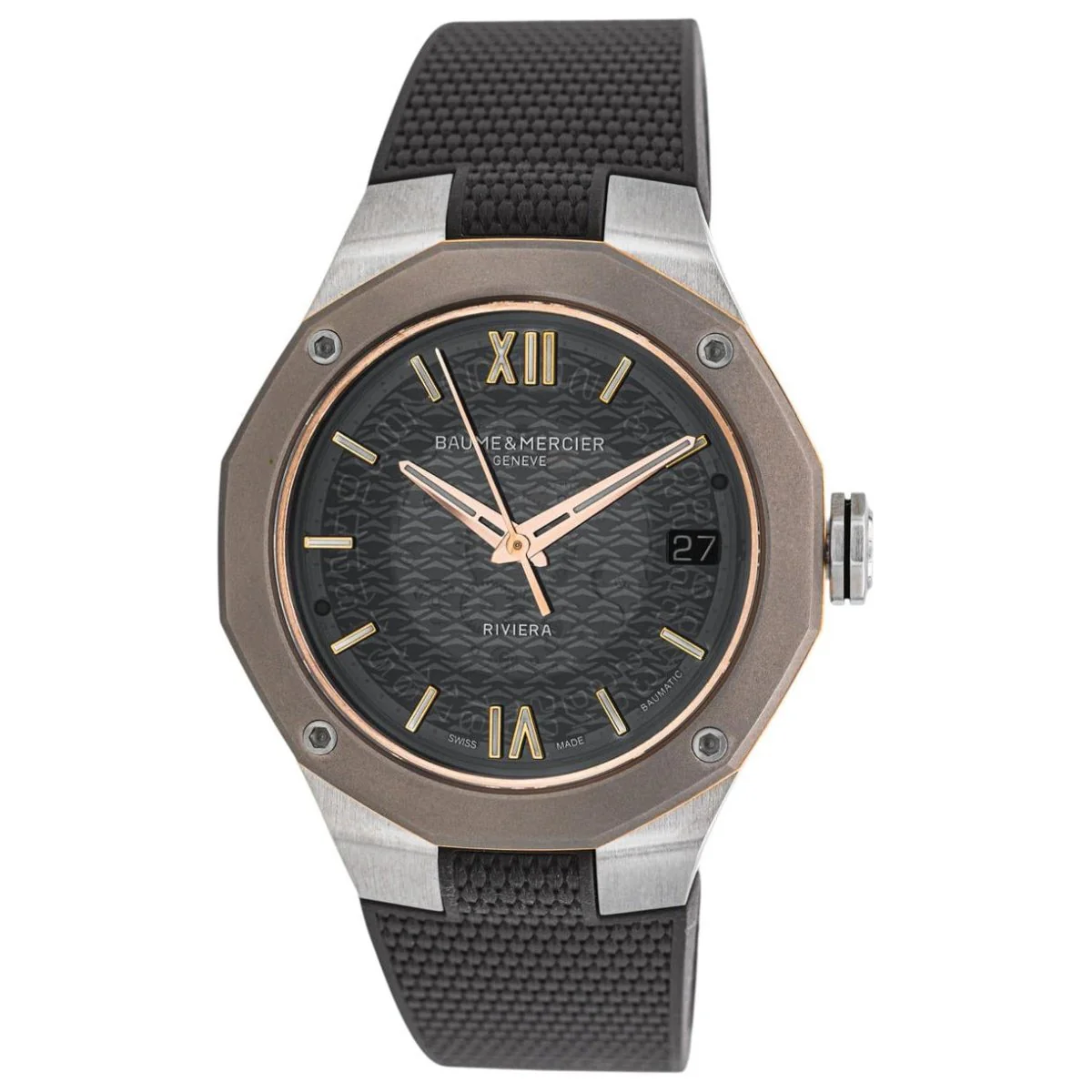Montre BAUME & MERCIER "Riviera" en acier, titane et caoutchouc