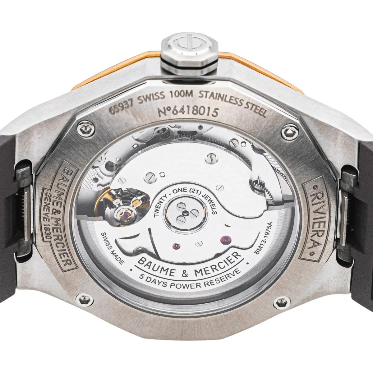 Montre BAUME & MERCIER "Riviera" en acier, titane et caoutchouc - Image 6