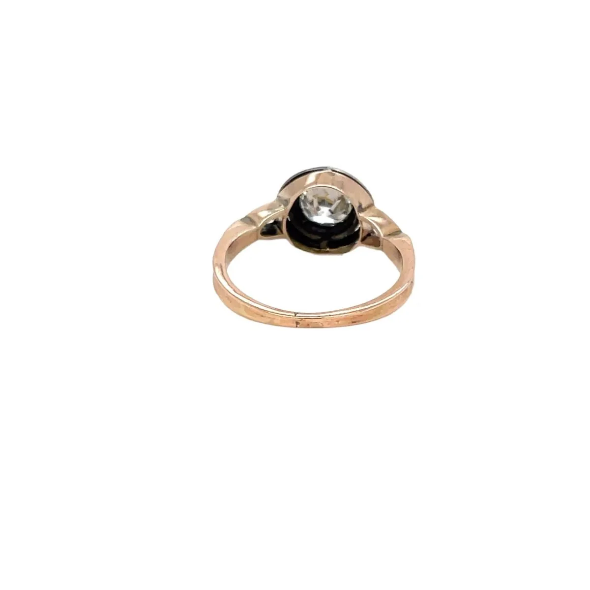 Belle Epoque Diamond Gold and Silver Engagement Ring - Image 7