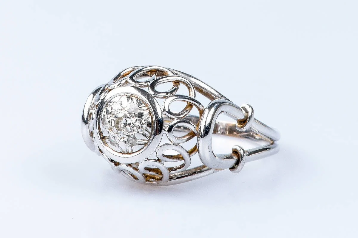 Bague diamant en or blanc 18 carats - Image 3