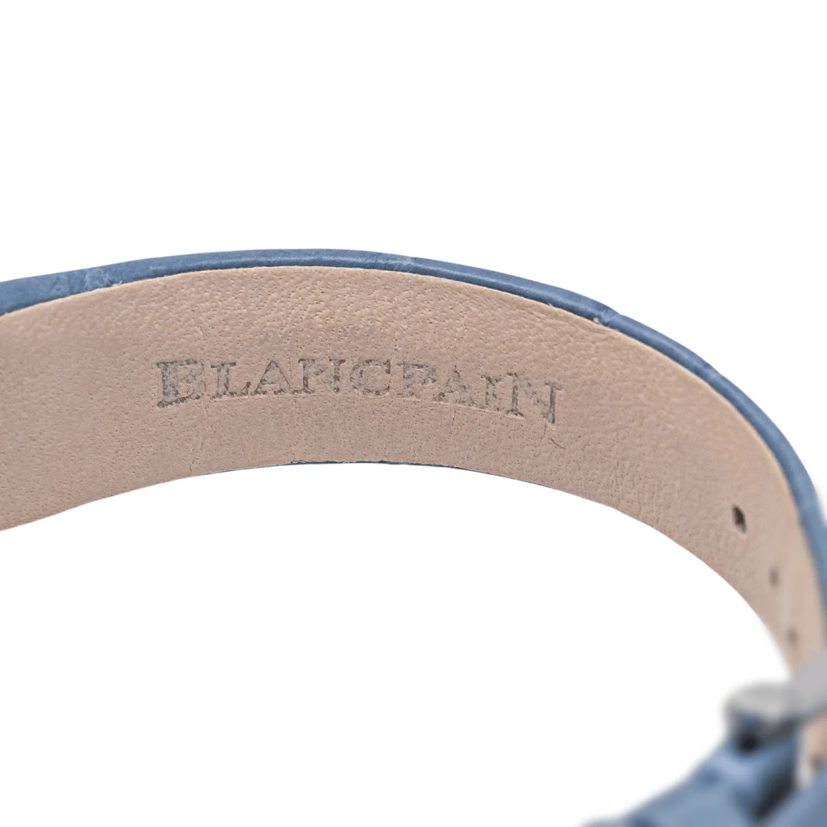 Montre BLANCPAIN "Villeret" en acier, saphir et cuir - Image 7