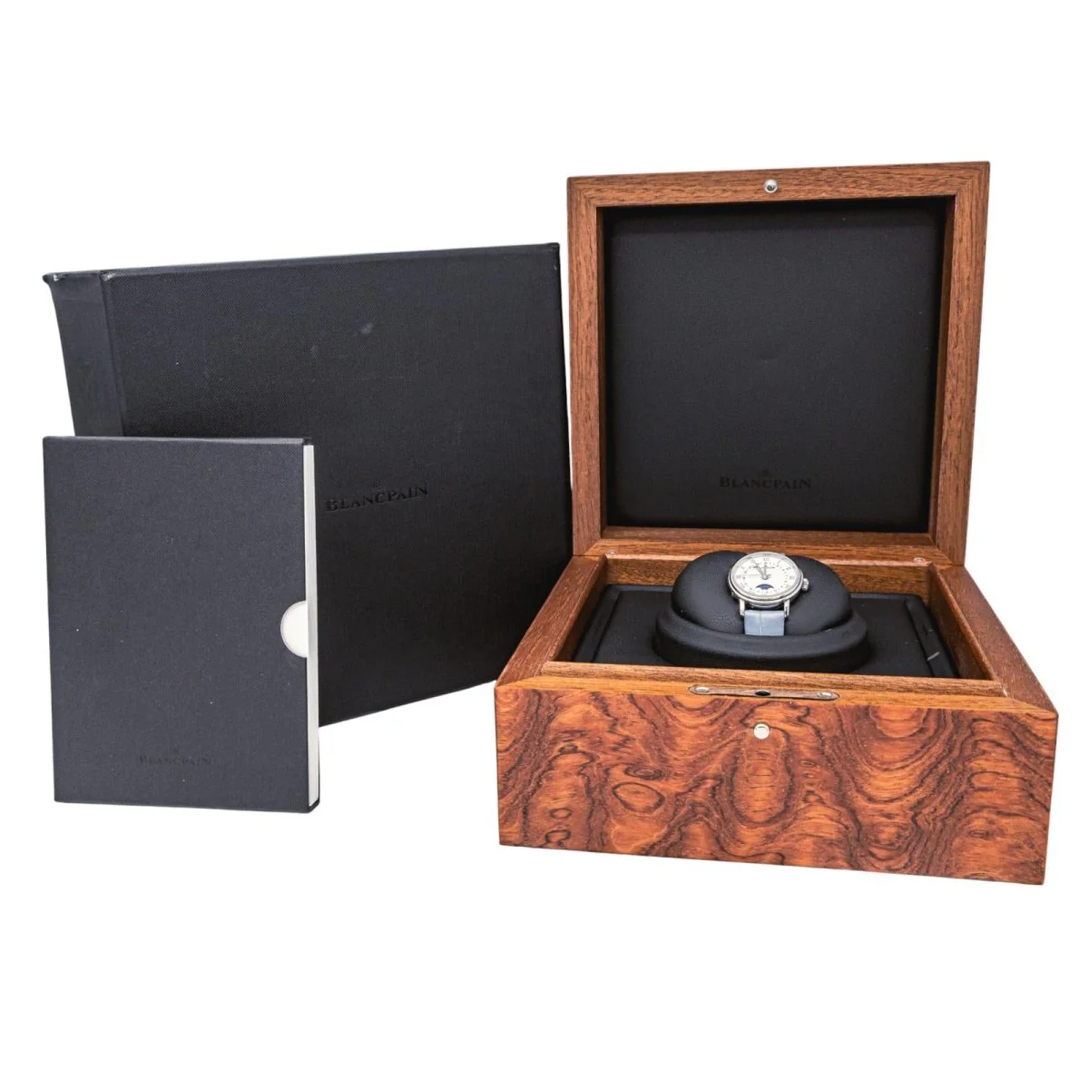Montre BLANCPAIN "Villeret" en acier, saphir et cuir - Image 8