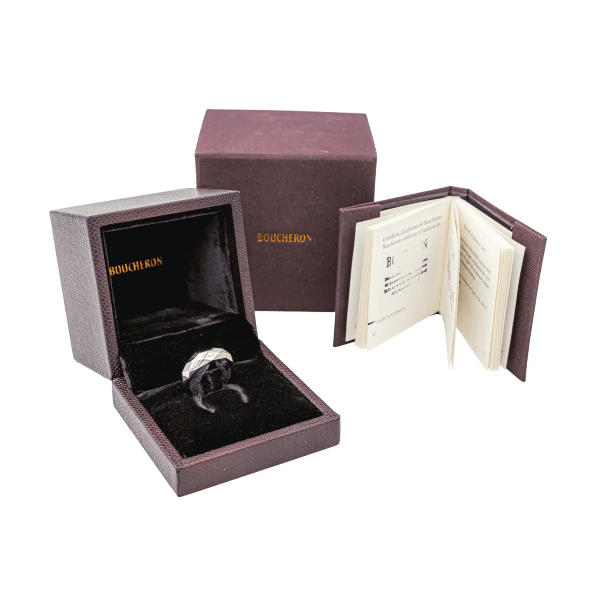 Bague Alliance BOUCHERON "Facettes" en or blanc - Image 7