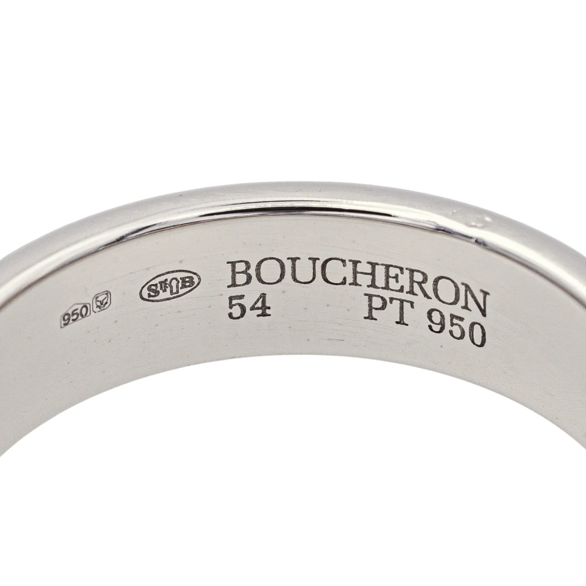 Bague Alliance BOUCHERON "Godron" en platine - Image 7