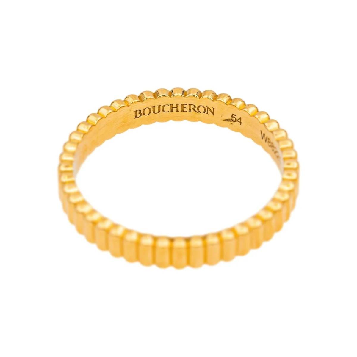 Bague Alliance BOUCHERON "Gresgrain" en or jaune - Image 3