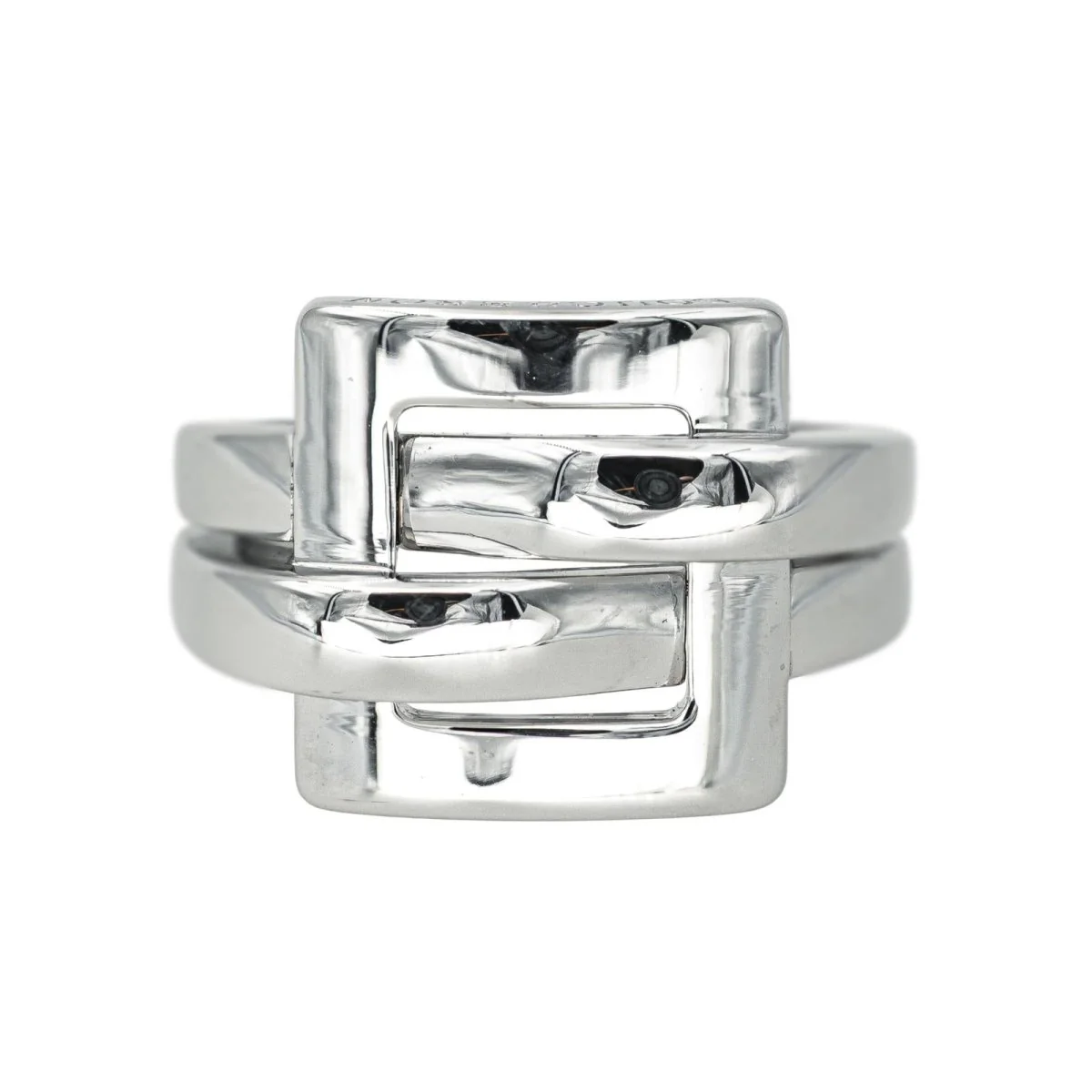 Bague Tank BOUCHERON "Déchaînée" en or blanc