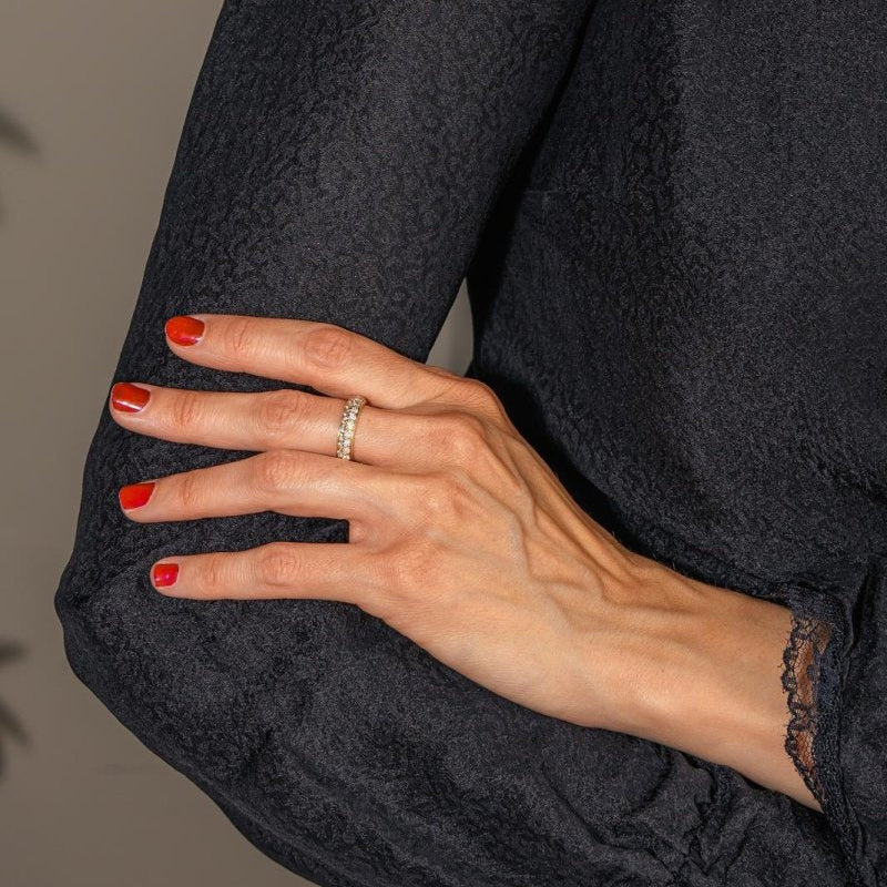 Bague Alliance BOUCHERON "Amour" en or jaune et diamants - Image 2