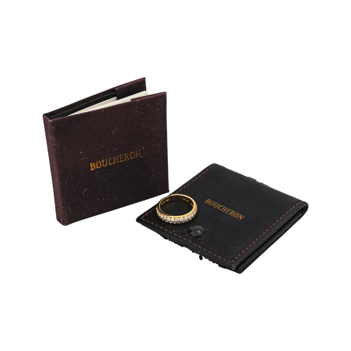 Bague Alliance BOUCHERON "Amour" en or jaune et diamants - Image 9