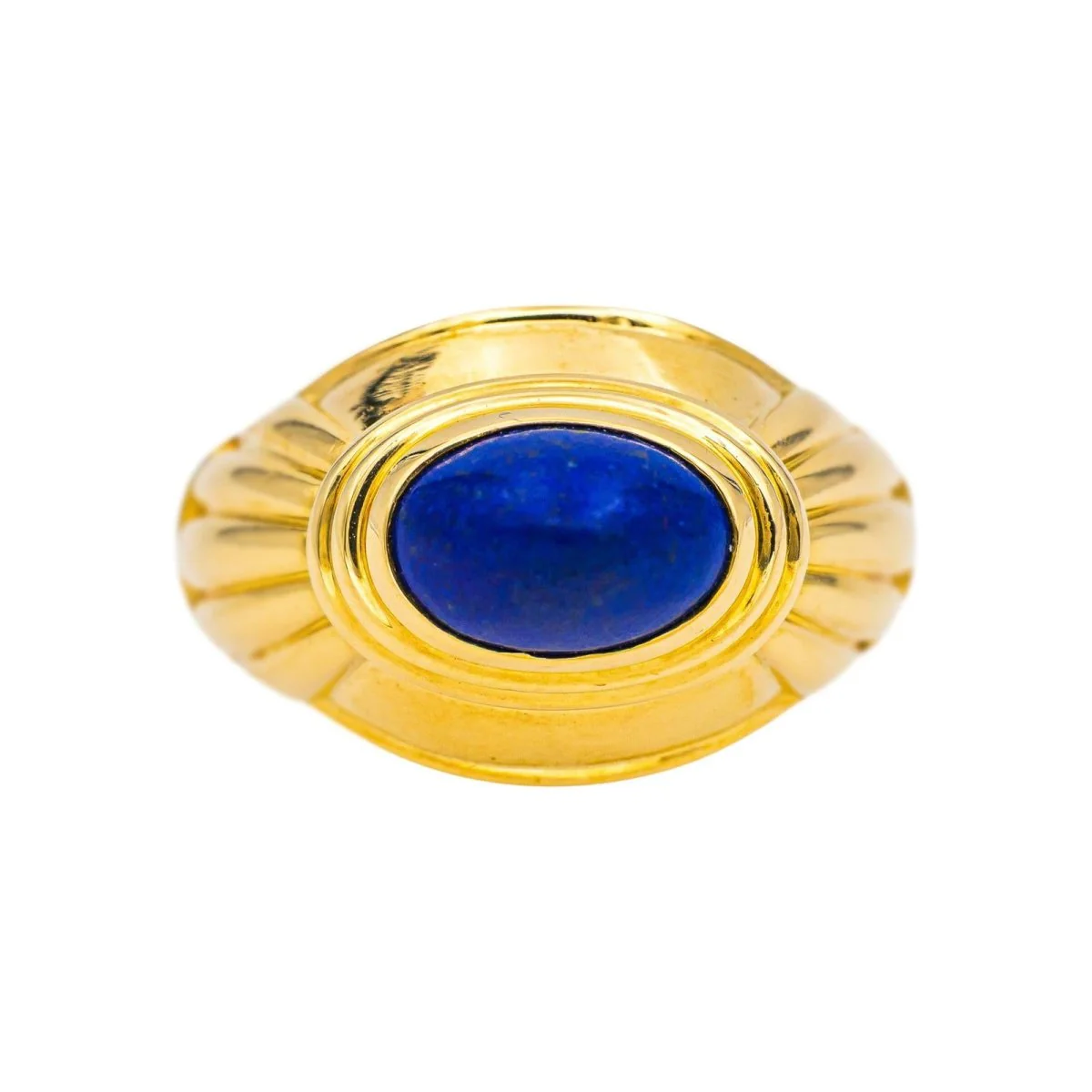 Bague Jonc BOUCHERON "Jaïpur" en or jaune et lapis-lazuli