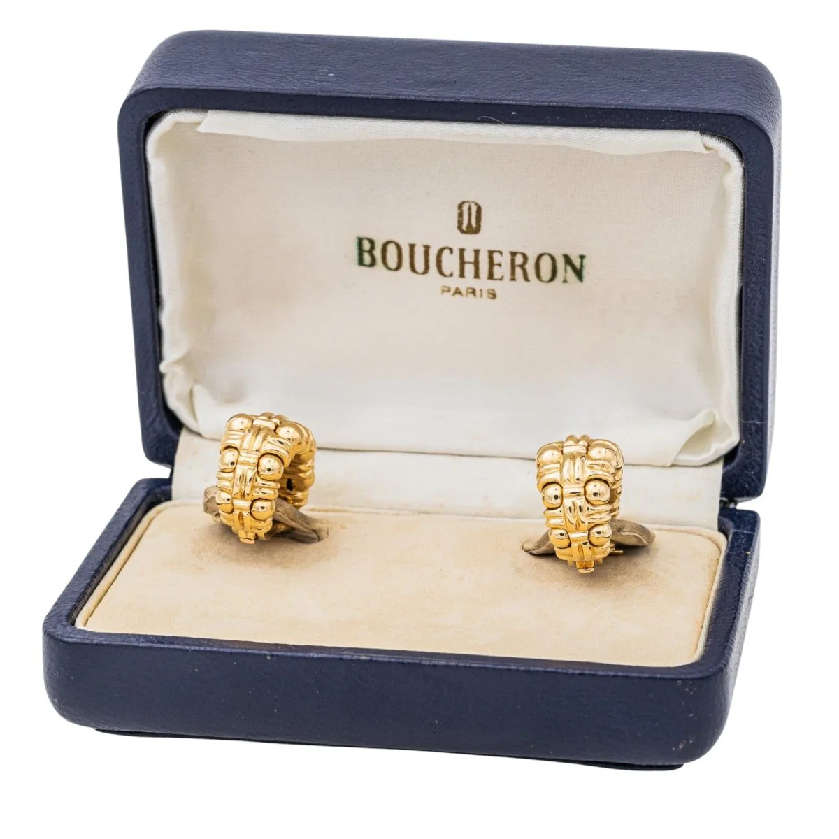 Boucles d'oreilles Clip BOUCHERON "Boules croisées" en or jaune - Image 3