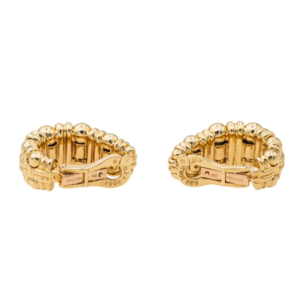 Boucles d'oreilles Clip BOUCHERON "Boules croisées" en or jaune - Image 5
