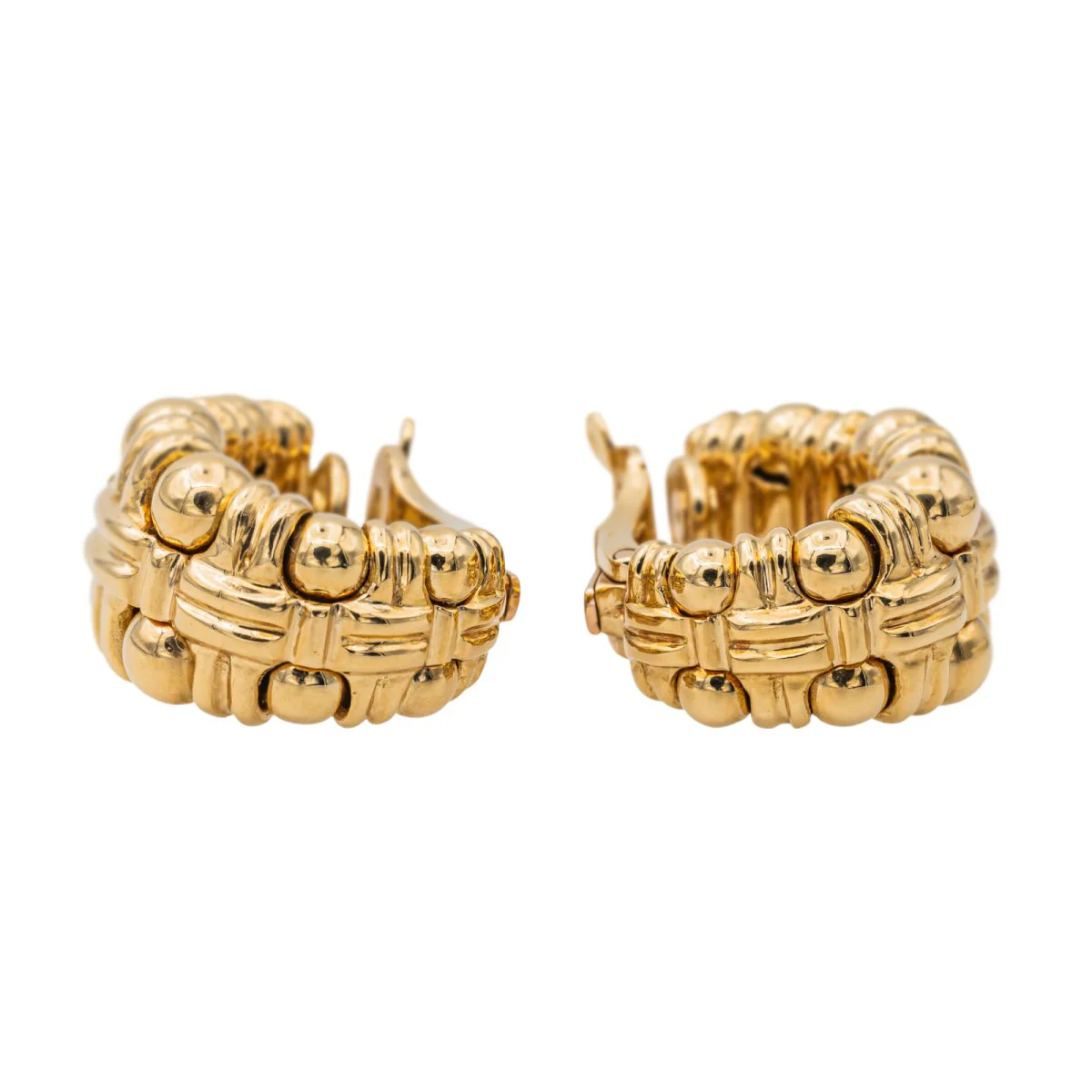 Boucles d'oreilles Clip BOUCHERON "Boules croisées" en or jaune - Image 7
