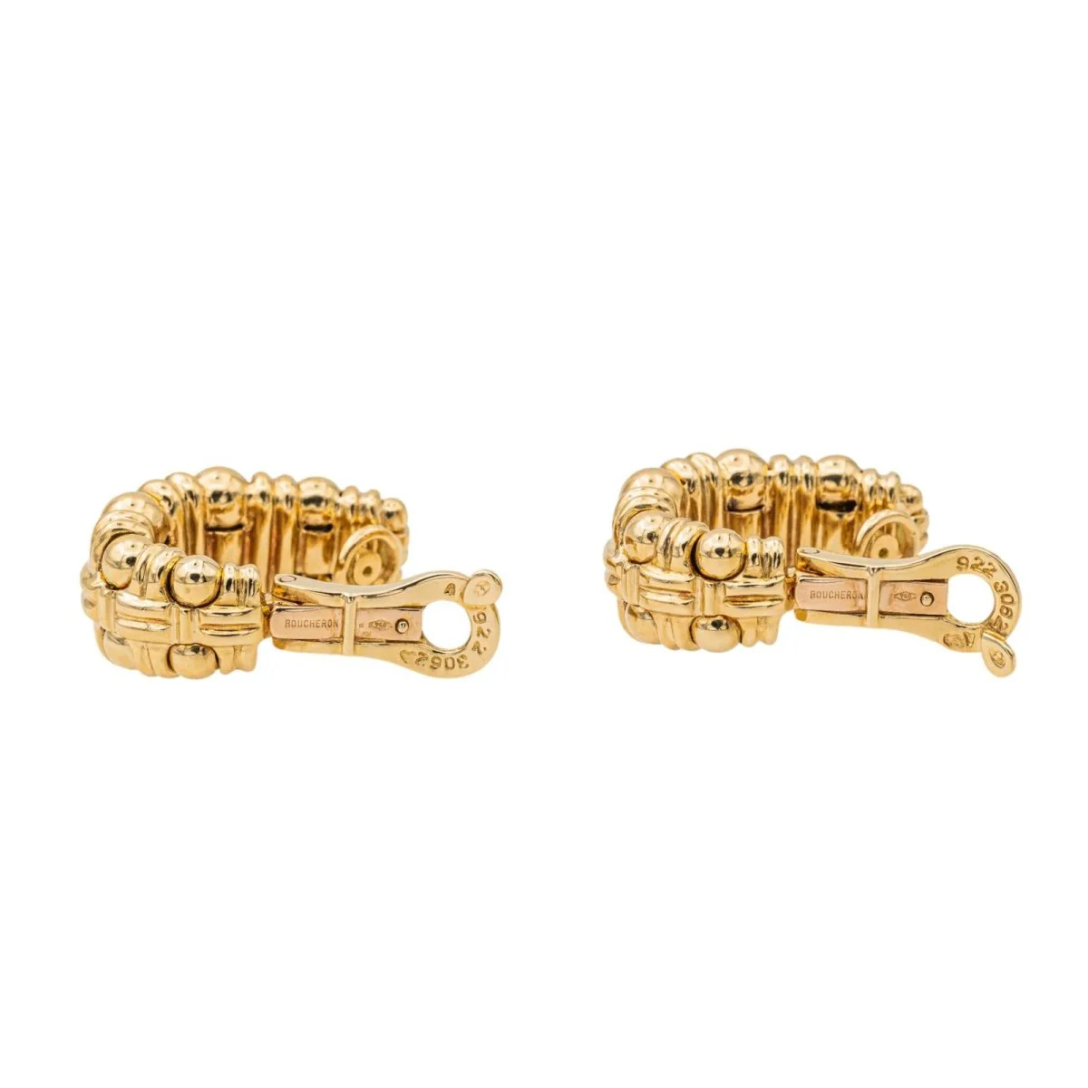 Boucles d'oreilles Clip BOUCHERON "Boules croisées" en or jaune - Image 8