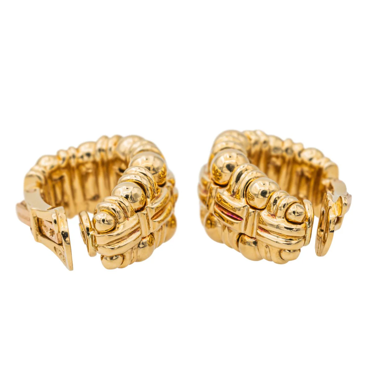 Boucles d'oreilles Clip BOUCHERON "Boules croisées" en or jaune - Image 9