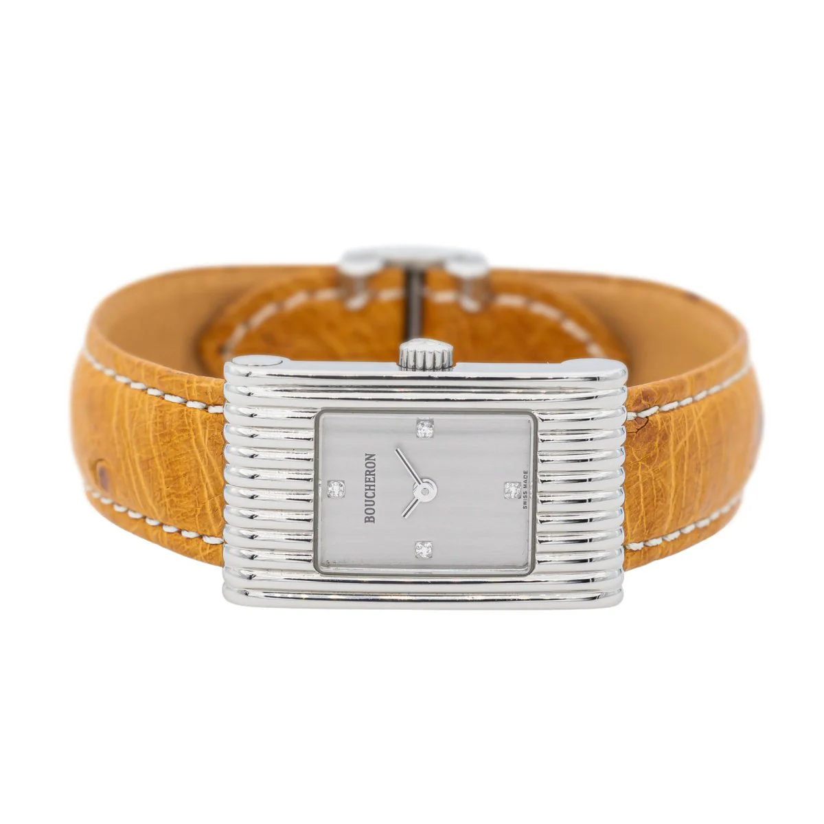 Montre BOUCHERON "Reflet" en acier et diamant - Image 4