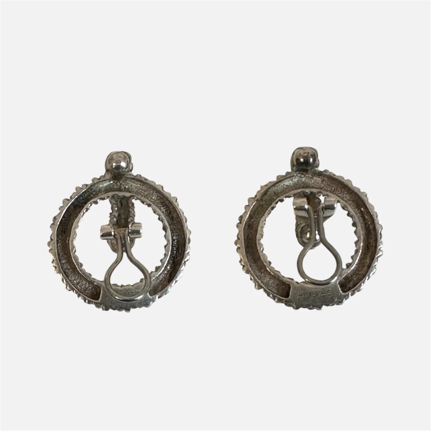 Boucles d’oreilles Créoles HERMÈS "Noeuds Marins" en argent - Image 2