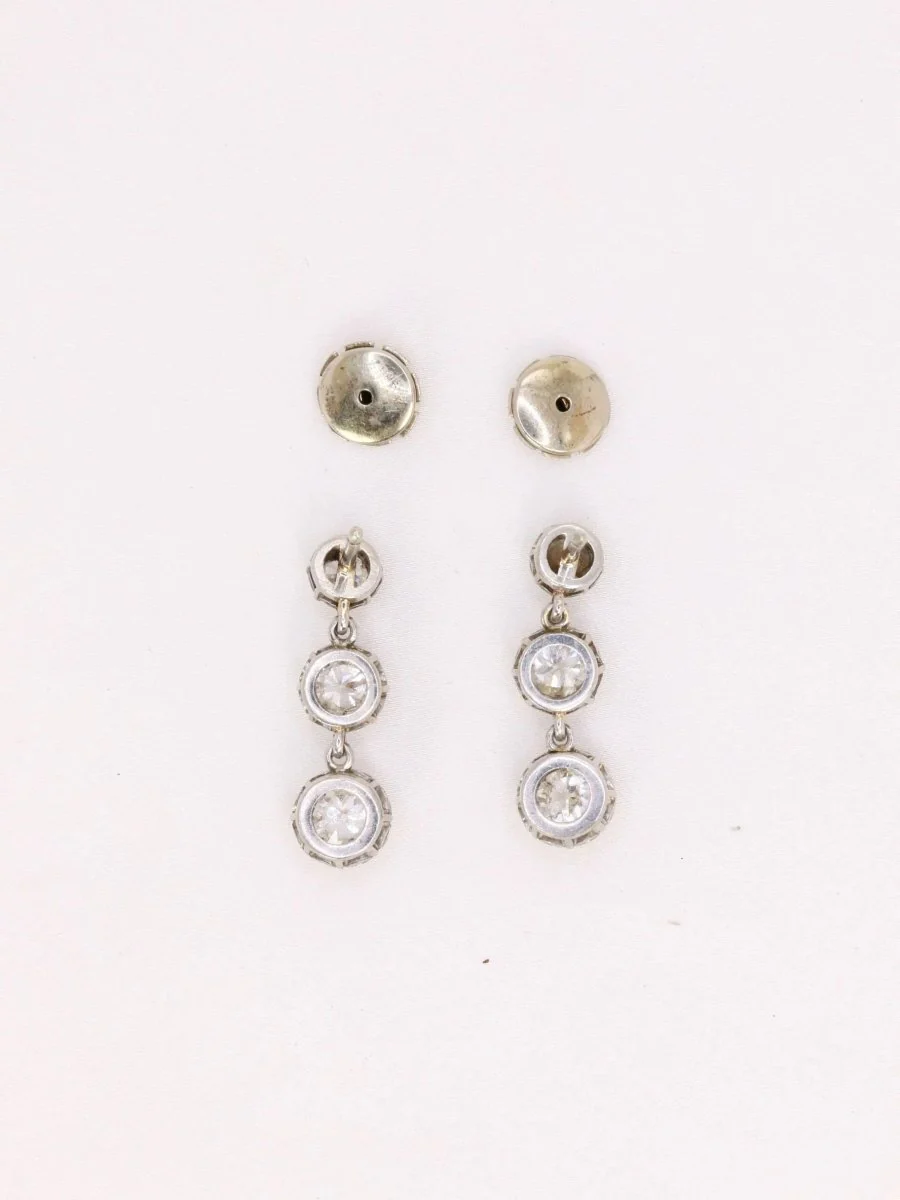 Boucles d’oreilles pendantes diamants - Image 4