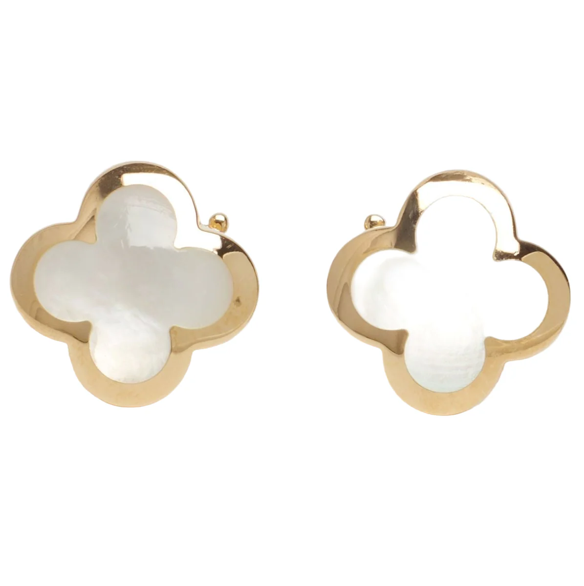 Boucles d’oreilles Van Cleef & Arpels Pure Alhambra Nacre en or jaune