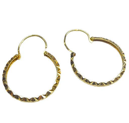 Boucles d'oreille Créoles en or jaune - Image 4