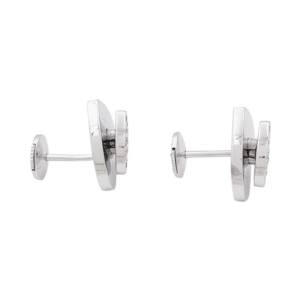 Boucles d'oreilles PIAGET "Coeur" en or blanc et diamants - Image 5