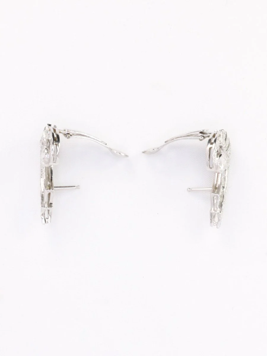 Boucles d'oreilles Ailes diamants Art Déco - Image 7
