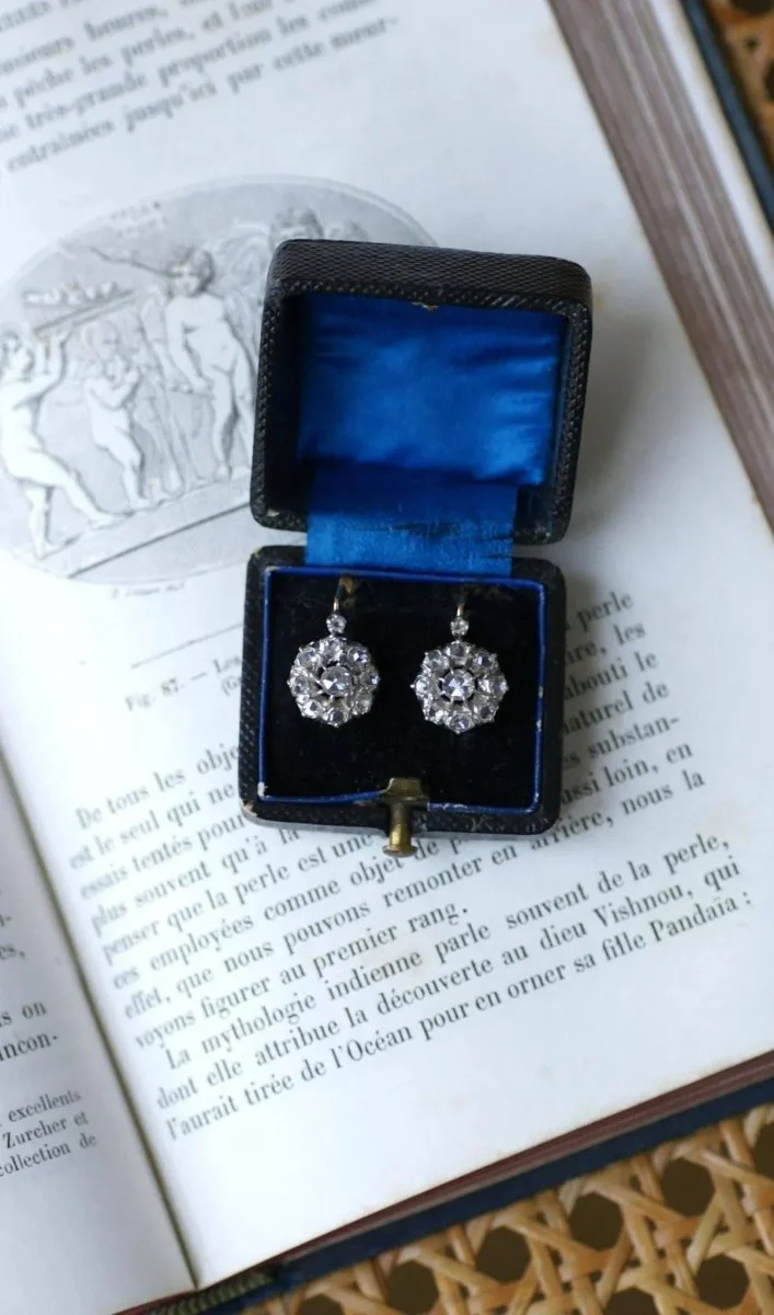 Dormeuses Marguerite Diamants Taille Rose - Image 8