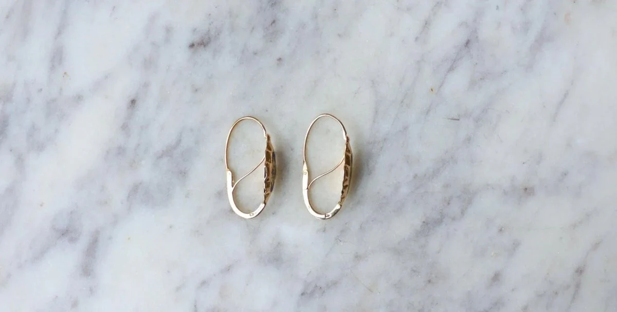 Boucles d'Oreilles Poissardes Or rose et Email - Image 7