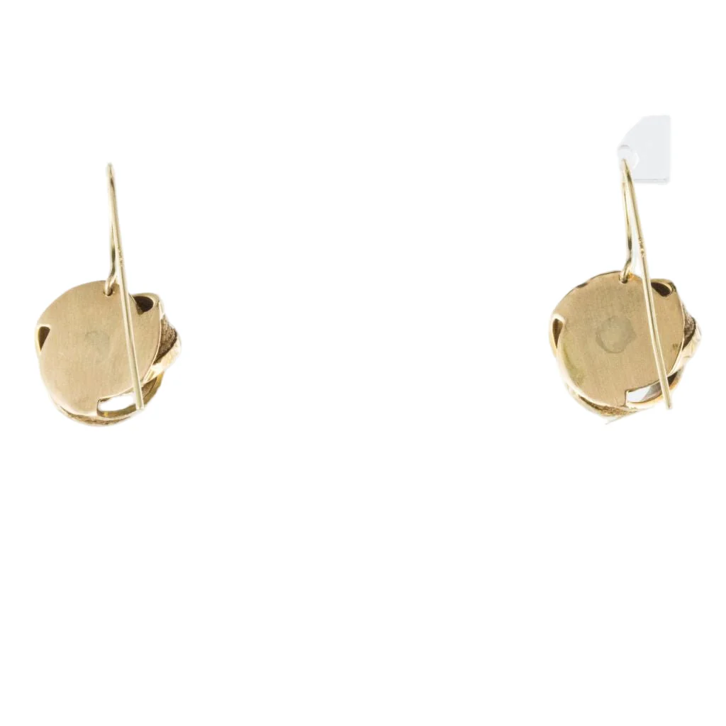 Boucles d'oreilles Dormeuses en or jaune et perle - Image 3