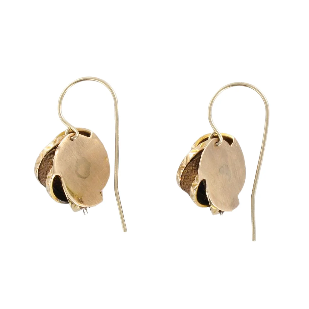Boucles d'oreilles Dormeuses en or jaune et perle - Image 4