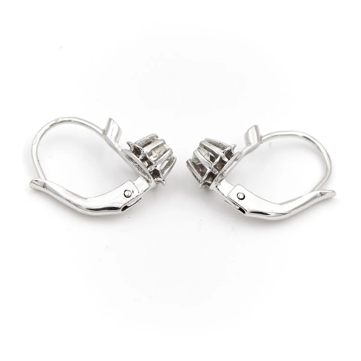 Boucles d'oreilles Art déco Or blanc Diamant - Image 6