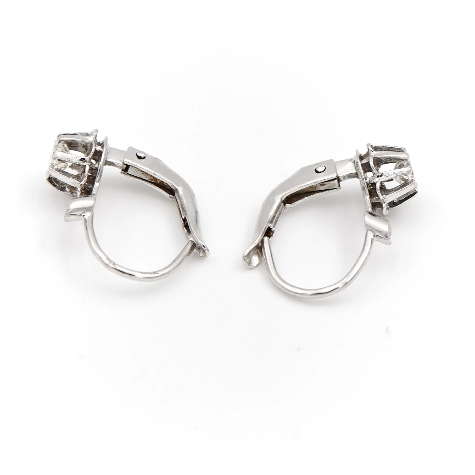 Boucles d'oreilles Art déco Or blanc Diamant - Image 7