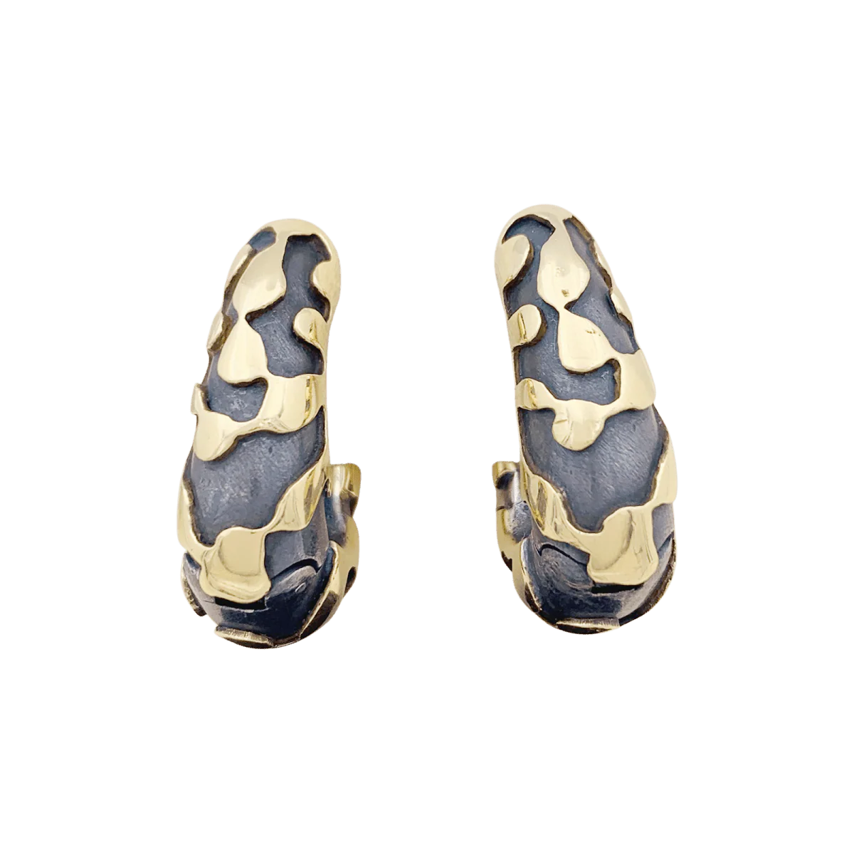 Boucles d'oreilles Clips en or jaune et bronze