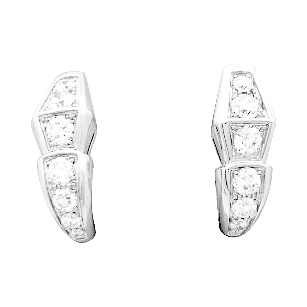 Boucles d'oreilles BULGARI "Serpenti Viper" en or blanc et diamant