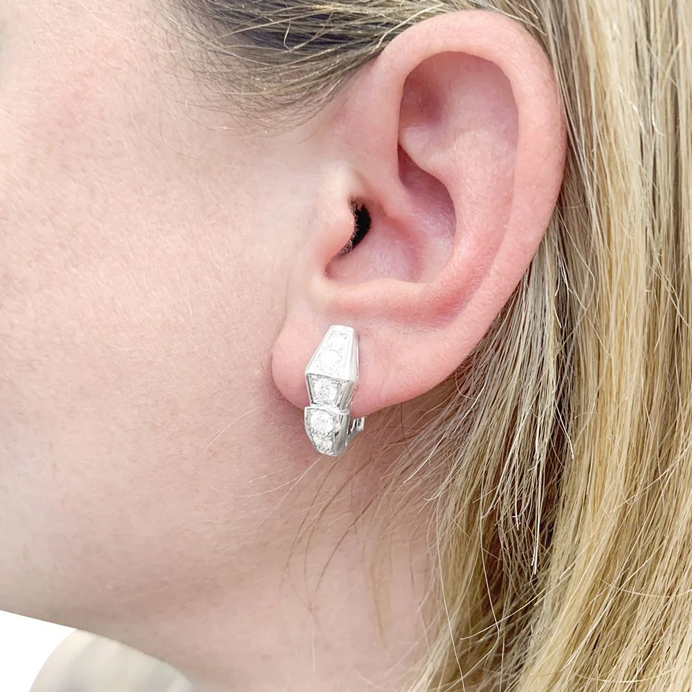 Boucles d'oreilles BULGARI "Serpenti Viper" en or blanc et diamant - Image 2
