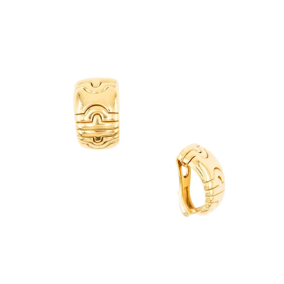 Boucles d'oreilles Clips BULGARI "Parentesi" en or jaune - Image 3