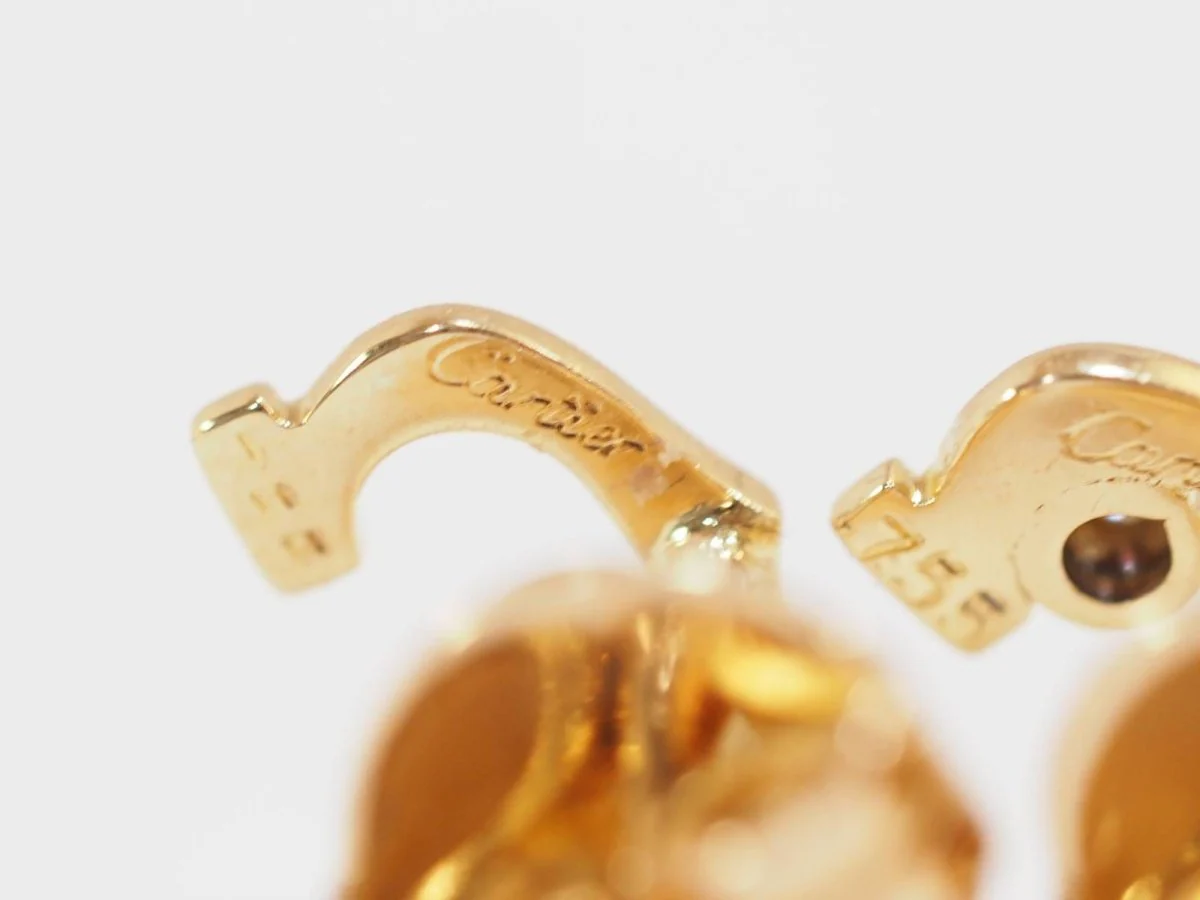 Boucles d'oreilles Cartier C en or jaune et diamants - Image 4