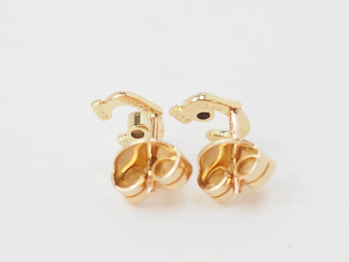 Boucles d'oreilles Cartier C en or jaune et diamants - Image 8