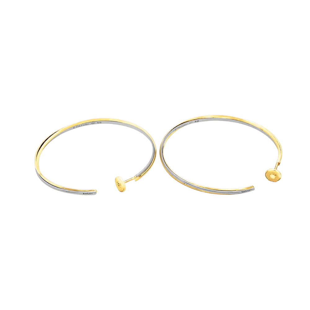 Boucles d'oreilles Créoles CARTIER "Trinity" en or jaune, or blanc et or rose - Image 5